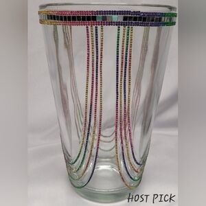 Elegant Multicolor Beaded Glass Vase *** HOST PICK ***